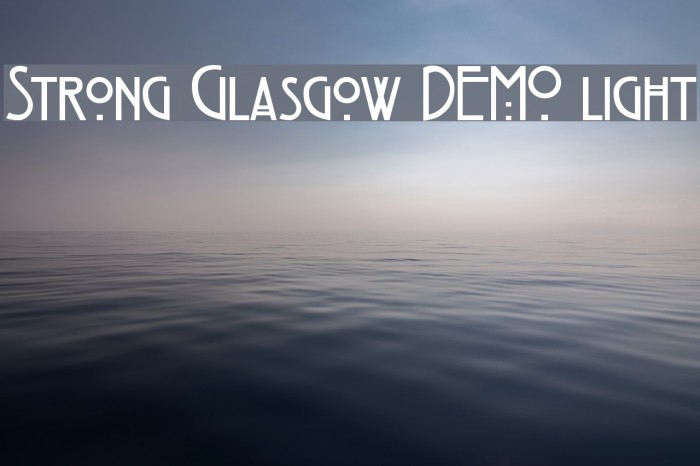 Strong Glasgow DEMO light Font examples