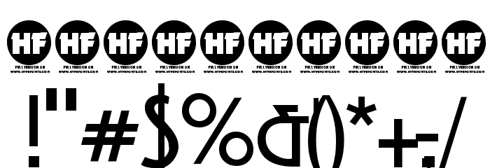 Strong Glasgow Regular Font OTHER CHARS
