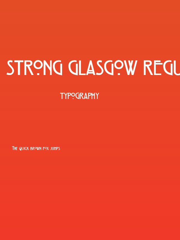 Strong Glasgow Regular Poster