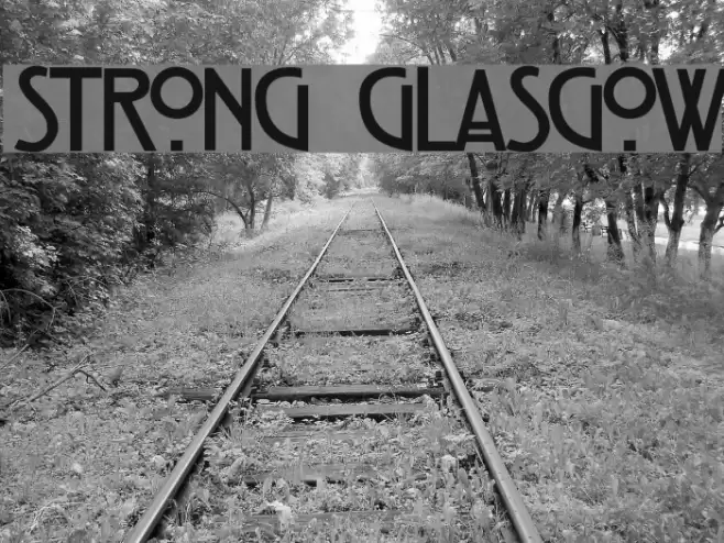 Strong Glasgow Font examples