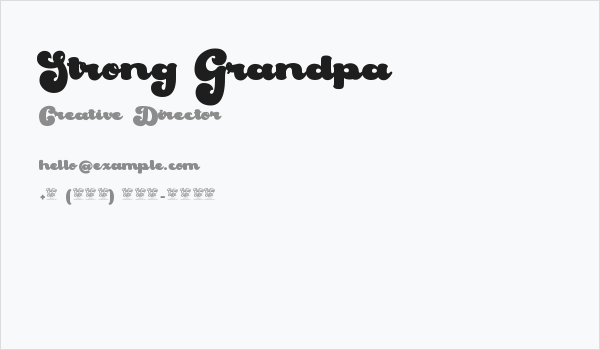 Strong Grandpa Business Card