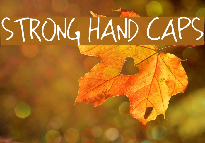 Strong Hand Caps Font examples