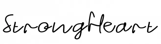 Strong Heart  नि: शुल्क फ़ॉन्ट्स डाउनलोड