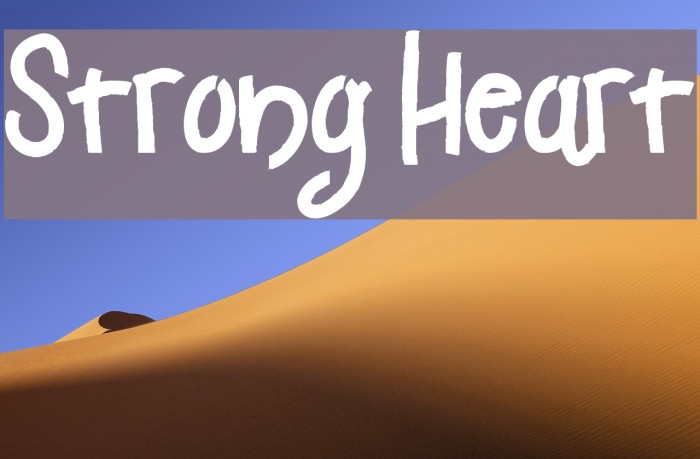 Strong Heart Font examples