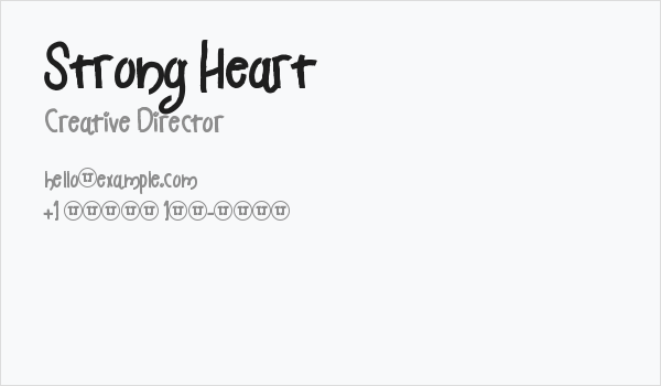 Strong Heart Business Card