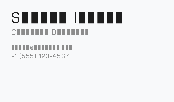 Strong Impact Business Card