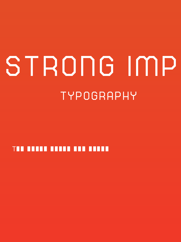 Strong Impact Poster