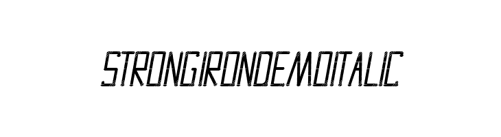 Strong Iron Demo Italic  Frei Schriftart Herunterladen