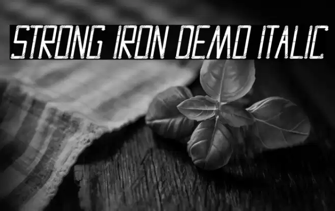 Strong Iron Demo Italic Font examples