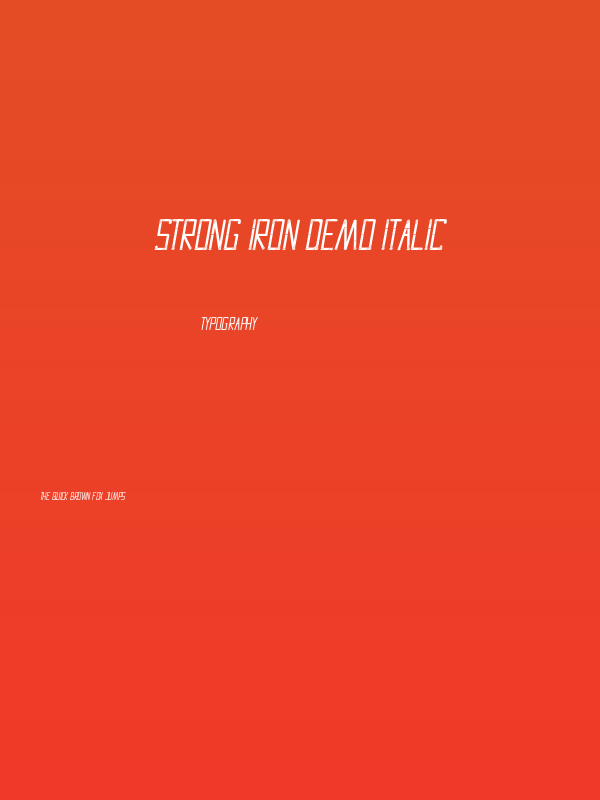 Strong Iron Demo Italic Poster