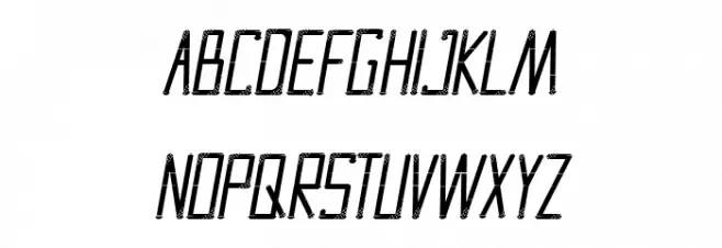 Strong Iron Demo Italic Caratteri MINUSCOLO