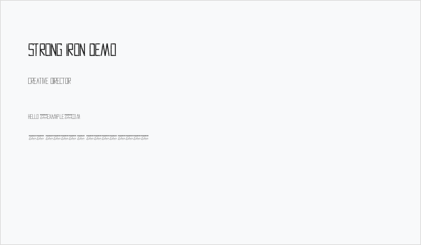 Strong Iron Demo Business Card