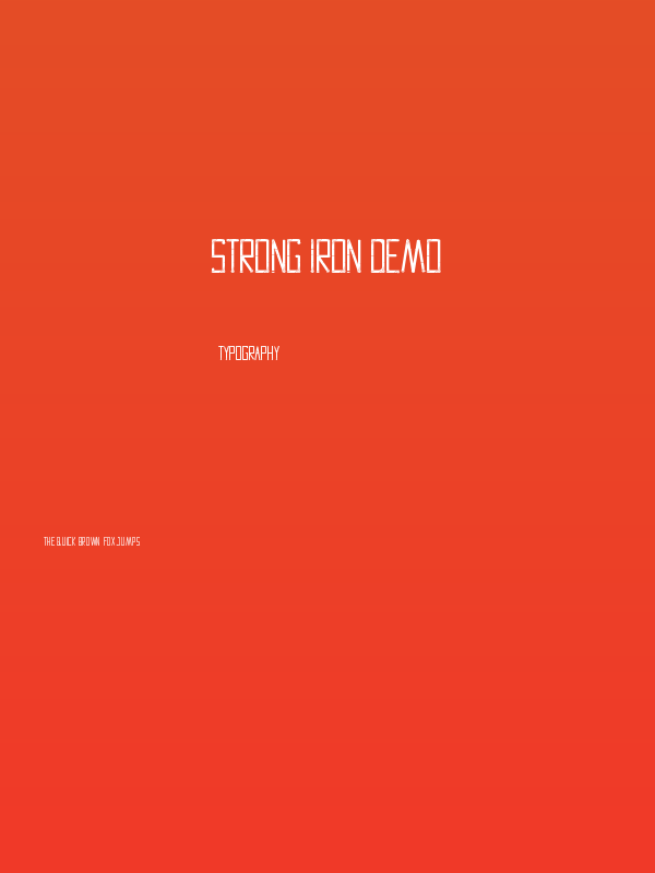 Strong Iron Demo Poster