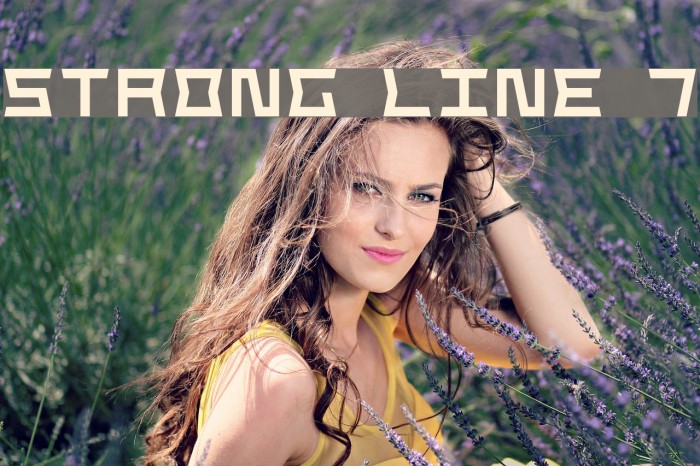 Strong Line 7 Font examples