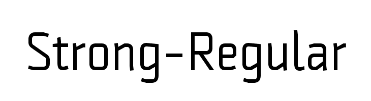 Strong-Regular Font