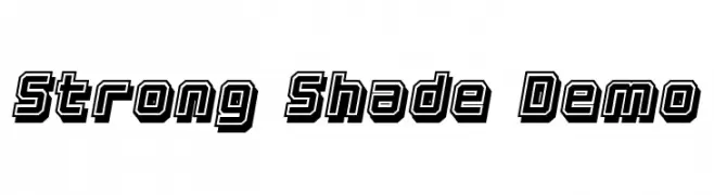 Strong Shade Demo  Frei Schriftart Herunterladen