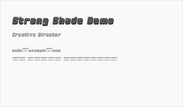 Strong Shade Demo Business Card