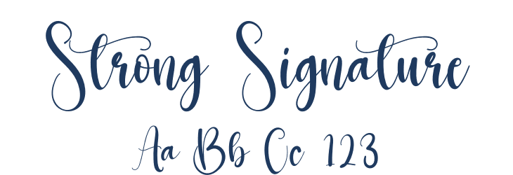 Strong Signature Font Preview