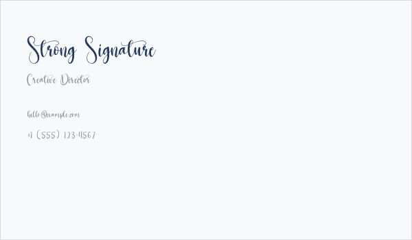 Strong Signature Business Card