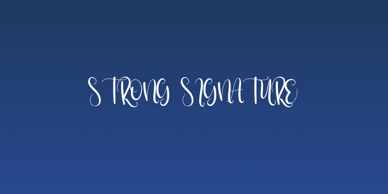 Strong Signature Social Header