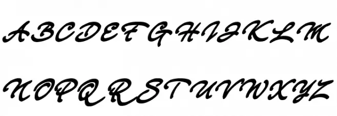 Strong Smooth Script Schriftart Groß