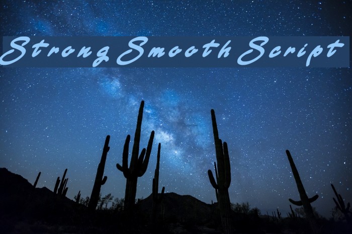 Strong Smooth Script Font examples