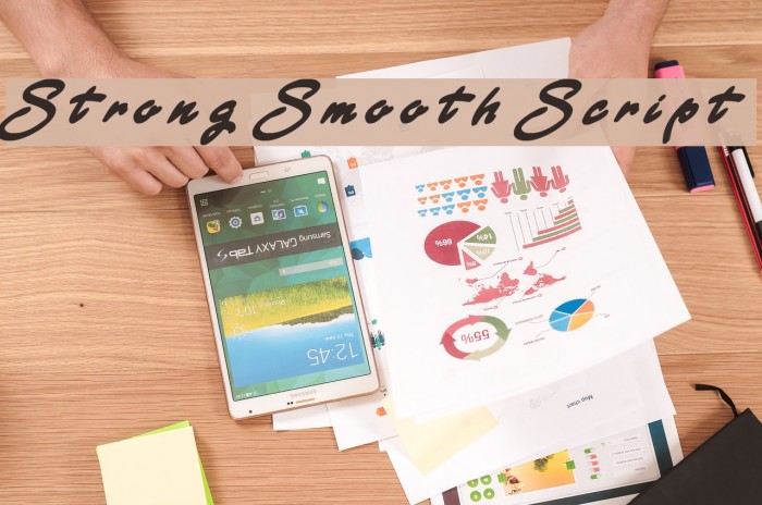 Strong Smooth Script Font examples