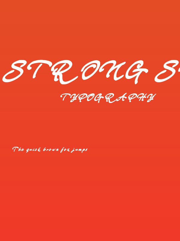 Strong Smooth Script Poster