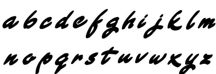 Strong Smooth Script Font LOWERCASE