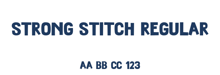 Strong Stitch Regular Font Preview