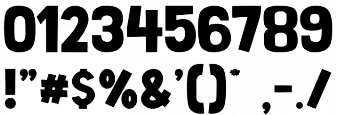 Strong Stitch Regular Шрифта ДРУГИЕ символов