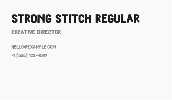 Strong Stitch Regular Business Card