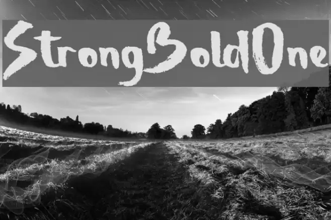 StrongBoldOne Font examples