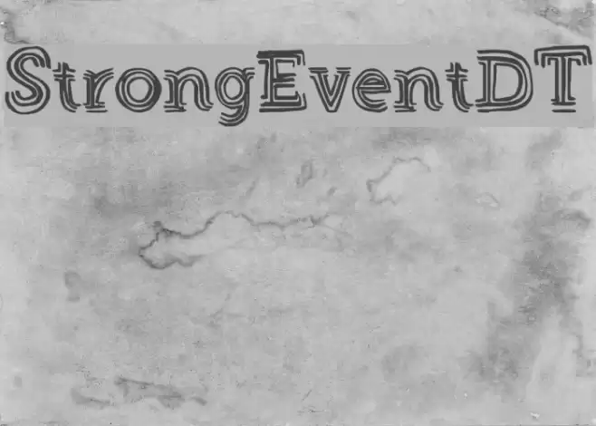 StrongEventDT Font examples