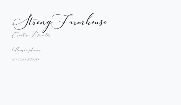 StrongFarmhouse Business Card