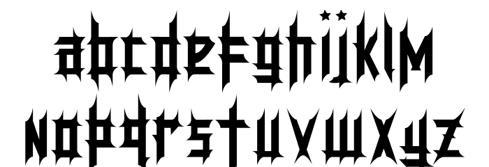 StrongMonsters Font LOWERCASE