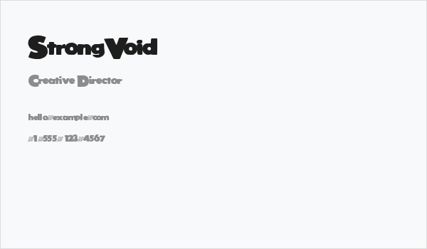 StrongVoid Business Card