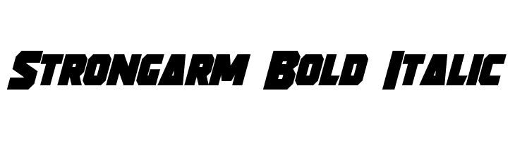 Strongarm Bold Italic Font