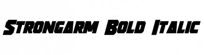 Strongarm Bold Italic  Fuentes Gratis Descargar