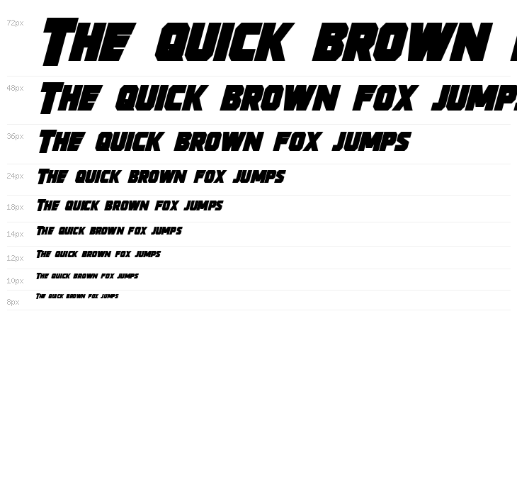 Strongarm Bold Italic Waterfall