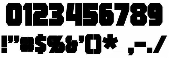 Strongarm Bold Font OTHER CHARS