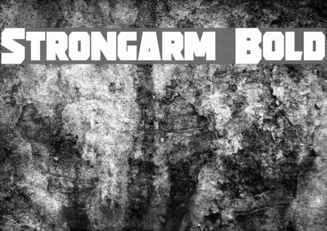 Strongarm Bold Font examples