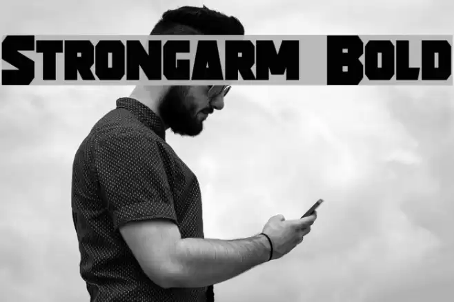 Strongarm Bold Font examples