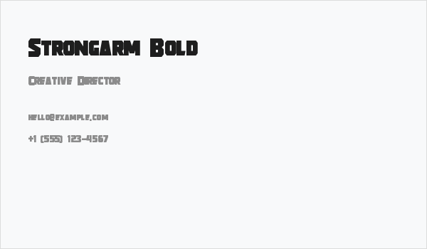 Strongarm Bold Business Card