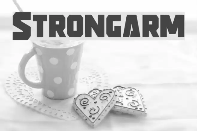 Strongarm Font examples