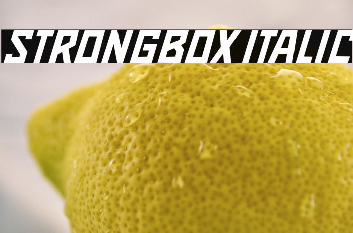 Strongbox Italic Example 1