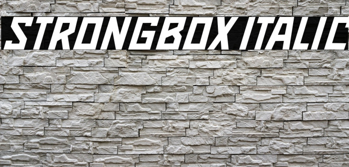 Strongbox Italic Example 2