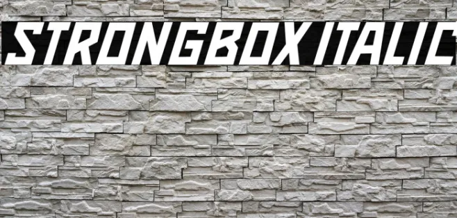 Strongbox Italic Example 2