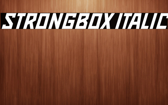 Strongbox Italic Example 3