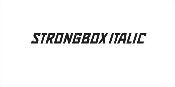Strongbox Italic Logo